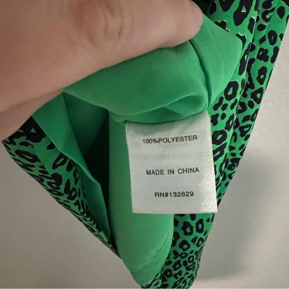 Superdown Green Leopard Print Dixie Backless Dress S - Picture 8 of 9